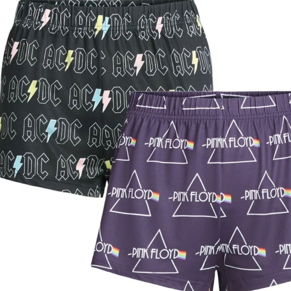AC/DC and Pink Floyd‎ Graphic Lounge Shorts